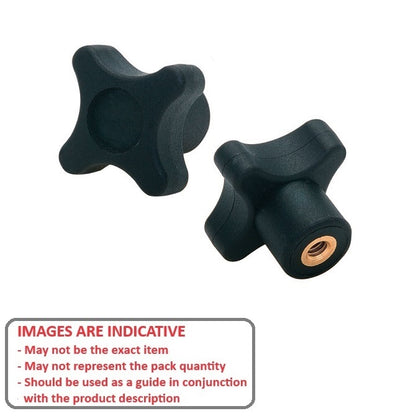 1103279 | KF127C-063-CS (Each) --- Cross Knobs - 1/2-13 UNC - 12.7mm - 62.99x19.1 mm Female - Brass Knob