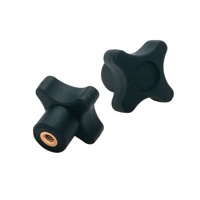 1086907 | KF095C-050-CS-SS (Each) --- Cross Knobs - 3/8-16 UNC - 9.53mm - 50.04x14.3 mm Female - Stainless Steel Knob