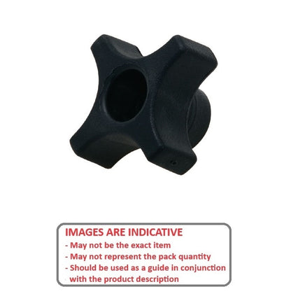 1067321 | KF060M-032-CH (Each) --- Cross Knobs - M6 - 6x1mm - 31.75x12.7 mm Female - Brass Knob