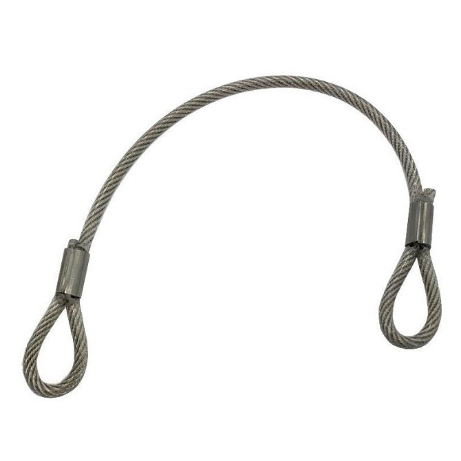Nylon Coated Steel Lanyards - 254 mm B - Stainless Steel