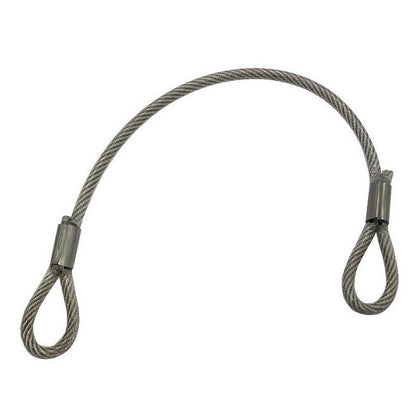 Nylon Coated Steel Lanyards - 254 mm B - Stainless Steel