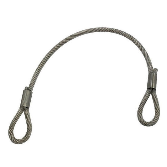 Nylon Coated Steel Lanyards - 609 mm B - Stainless Steel