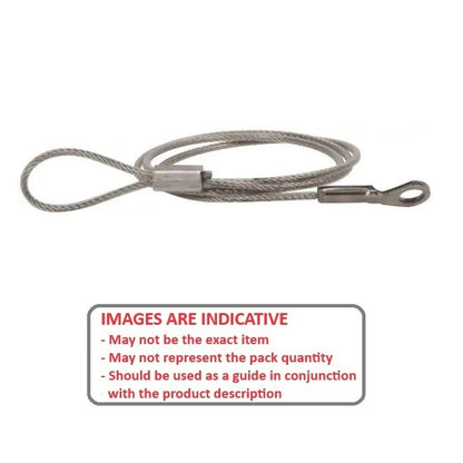 1216573 | FPC-215RS (PK-50) --- Nylon Coated Steel Lanyards - 254 mm D - Galvanised Steel Lanyard