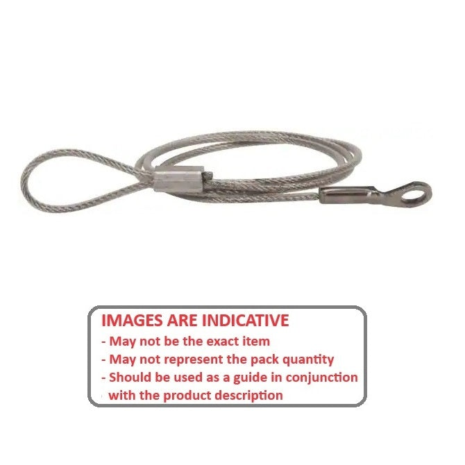 1211969 | FPC-210RS (PK-50) --- Nylon Coated Steel Lanyards - 203 mm D - Galvanised Steel Lanyard