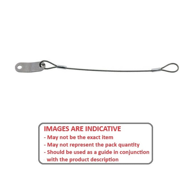 1216570 | FPC-10RS (each) --- Nylon Coated Steel Lanyards - 254 mm A - Stainless Steel Lanyard