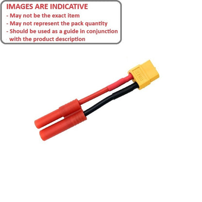 1050261 | LE-BU4-F-XT-F (PK-5) --- Leads Hobby - End Type 1 Bullet - 4mm Female XT-60 Female - Generic
