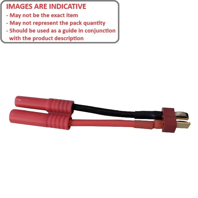 1235442 | LE-HXT4-M-DEA-M (Each) --- Leads Hobby - End Type 1 HXT 4.0mm Male Deans Male - Generic
