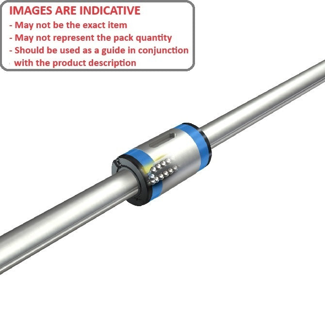 1038133 | LSAG2-C (Each) --- Ball Spline Bearings Unflanged Linear - Suitable Shaft Diameter - d - 2.00mm - Includes 50mm Length - 6x8.5 mm