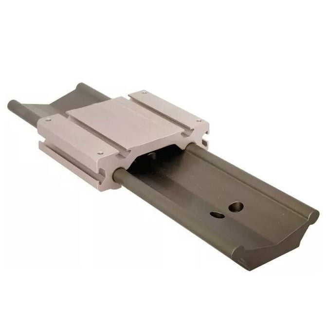 1190720 | PBC-760RS (Each) --- Guide System Two Piece Linear - 100.076 / 66.040 25.4x152.4 mm - Aluminium 6061-T6 with Ceramic Coated Rail and Frelon Gold self-lubricating