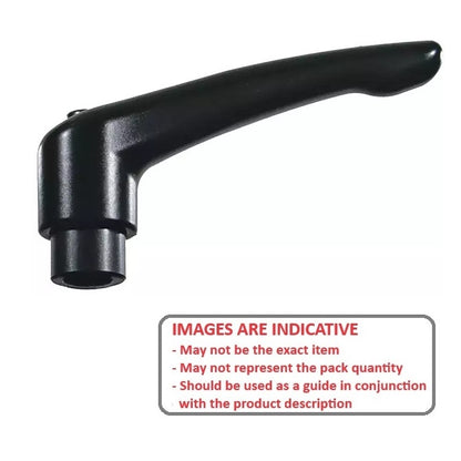 1113286 | KHD-28RS (Each) --- Adjustable Tapped and Reamed Handles - M16 - 16x2mm - Powder coated Zinc 110 mm Handle