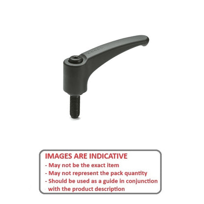 1067627 | KHD-242RS (Each) --- Adjustable Stud Handles - M6 - 6x1mm - 45 mm - Plastic with fibreglass reinforcement Handle