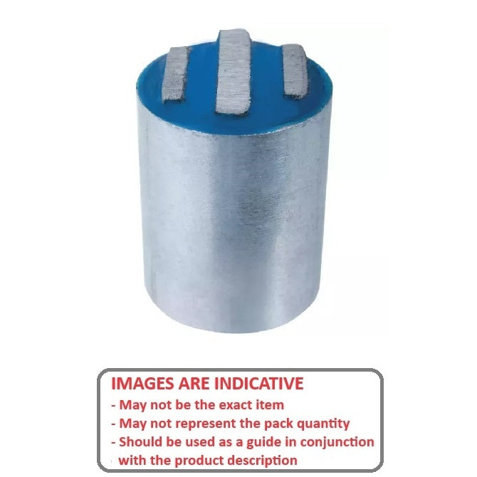 1120543 | MAG-D-19-013-C3T (Each) --- 3 Pole Magnets - 19.05x12.7 mm - 4.5 kg Ceramic Insulated Aluminium Tapped Blind Hole