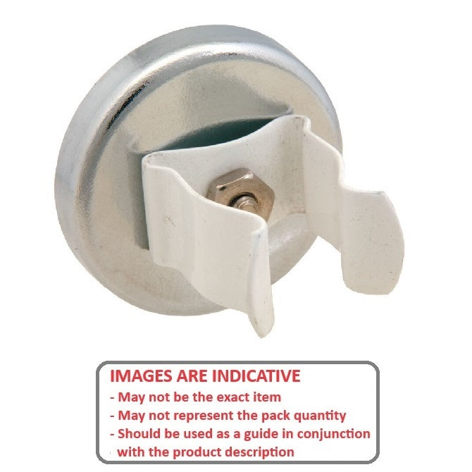 1174622 | MAG-CP-067-73-37-CL (Each) --- Cup Assemblies with Clips Magnets - 66.8x73.15 mm - Option 1 - White Plastic Magnet