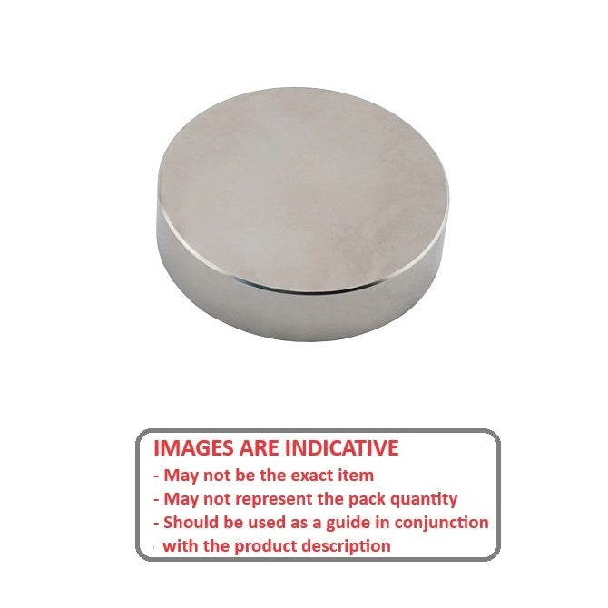 1084476 | MAG-D-09-003-N50 (Each) --- Rare Earth Magnets - 9.52x2.54 mm - Neodymium 50 Plated - Neodymium 50 Magnet