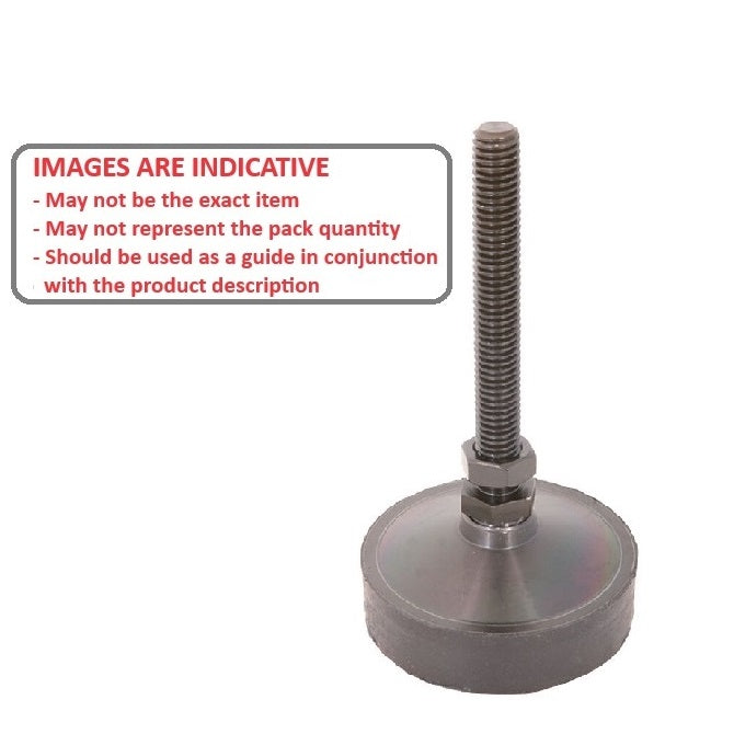 1103481 | MLM-127C-051-C-AVHD (Each) --- Levelling Studded Mounts - 1/2-13 UNC - 12.7mm - 76.2x41.3 mm Anti-Vibration - Steel Mount