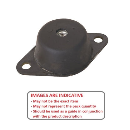 1178089 | MBN2-0073-29-0953C (PK-50) --- Base Neoprene Style 2 Mounts - 72.6 kg - lbs - C 95.25 mm - Neoprene Rubber Mount