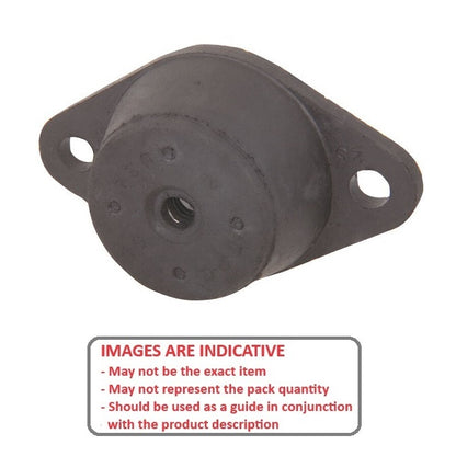 1150942 | MBN2-0036-25-0793C (Each) --- Base Neoprene Style 2 Mounts - 36.3 kg - lbs - A 79.375 mm - Neoprene Rubber Mount