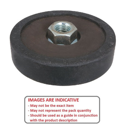 1228832 | MPL-3629-P (Each) --- Pivotal Levellers Mounts - 3628.7 Kg - 127x38.1 mm Base Without Stud - Neoprene Rubber Mount