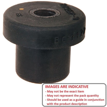 1167511 | MB-0057-028 (Each) --- Bonded Mounts - 56 kg - 10.1x27.7 mm Tee Bush Centre Bolt - Rubber Mount