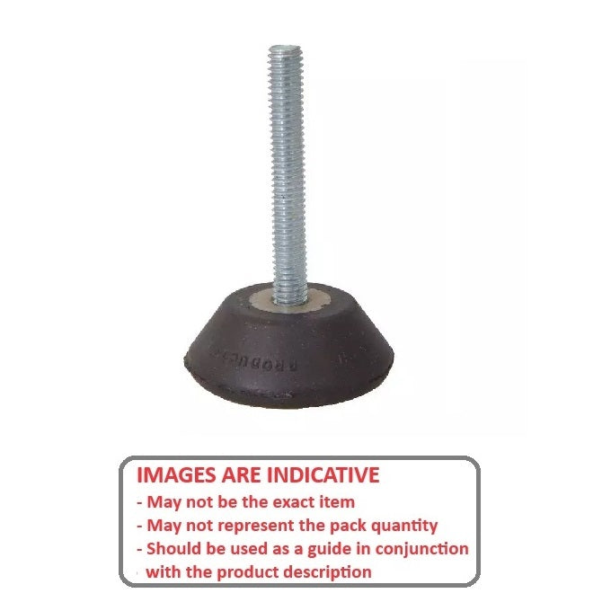 1083468 | TMF-555-ARS (Each) --- Levelling Bonded Neoprene Mounts - 9.0 to 29.0 Kg 1.27x6.35 mm With Stud