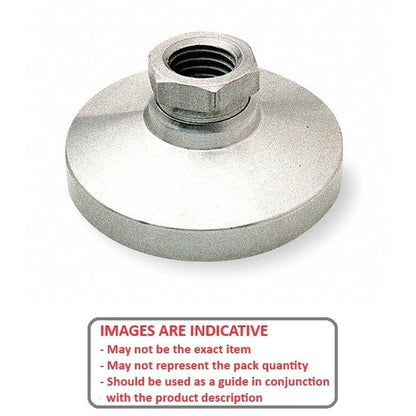 1081449 | MSF-080M-S3 (Each) --- Levelling Socket Mounts - M8 - 8x1.25mm - 25.4x17.8 mm Swivel - Stainless Steel 303/304 Similar to A2, 18-8 HRB80 Mount