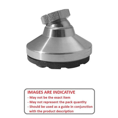 1136695 | MSF-254C-S6RP (Each) --- Levelling Socket Mounts - 1-8 UNC - 25.4mm - 101.6x47.6 mm Swivel - Stainless Steel 316 Similar to A4, 18-10 Mount