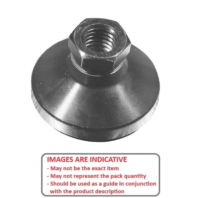 1072333 | MSF-064C-CBC (Each) --- Levelling Socket Mounts - 1/4-20 UNC - 6.35mm - 25.4x17.8 mm Swivel - Steel Mount
