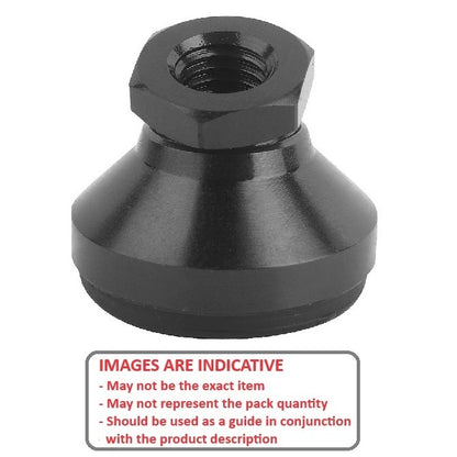 1086597 | MSF-095C-CBCRP (Each) --- Levelling Socket Mounts - 3/8-16 UNC - 9.53mm - 31.8x25.4 mm Swivel - Steel Mount