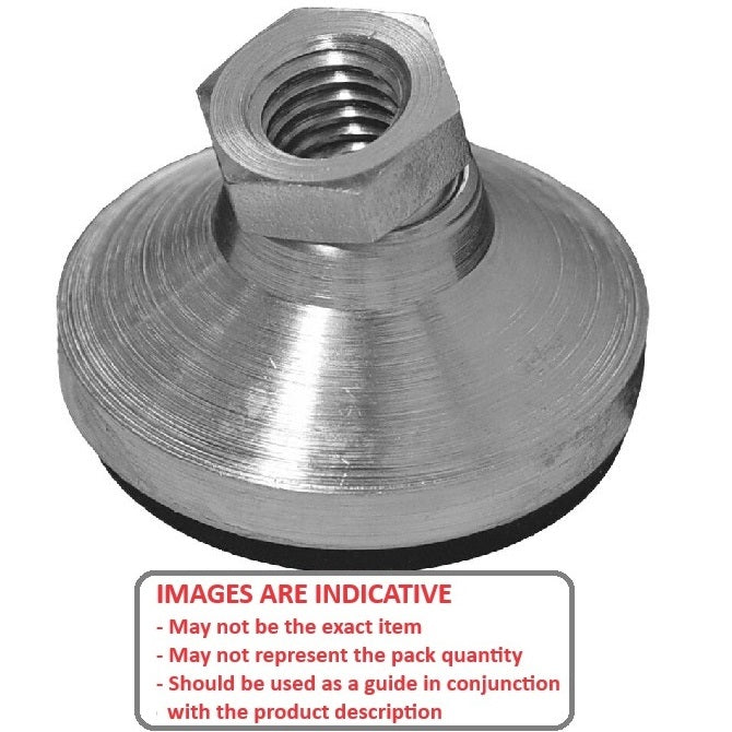 1112109 | MSF-159C-CCCRP (Each) --- Levelling Socket Mounts - 5/8-11 UNC - 15.88mm - 63.5x34.9 mm Swivel - Steel Mount