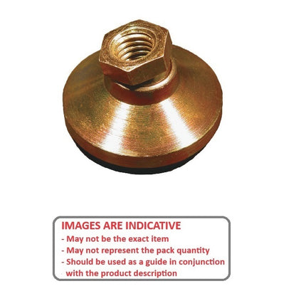 1086582 | MSF-095C-CGCRP (PK-15) --- Levelling Socket Mounts - 3/8-16 UNC - 9.53mm - 31.8x22.2 mm Swivel - Steel Mount