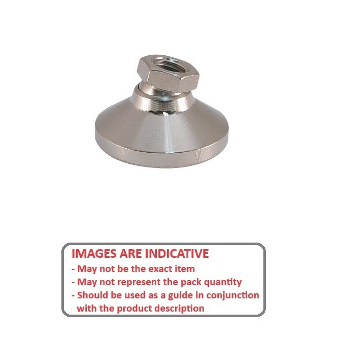 1131908 | MSF-240M-CNP (PK-8) --- Levelling Socket Mounts - M24 - 24x3mm - 102x48 mm Swivel - Steel Mount