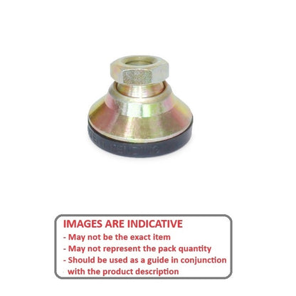 1099035 | MSF-120M-CNPRP (Each) --- Levelling Socket Mounts - M12 - 12x1.75mm - 48x32 mm Swivel - Steel Mount