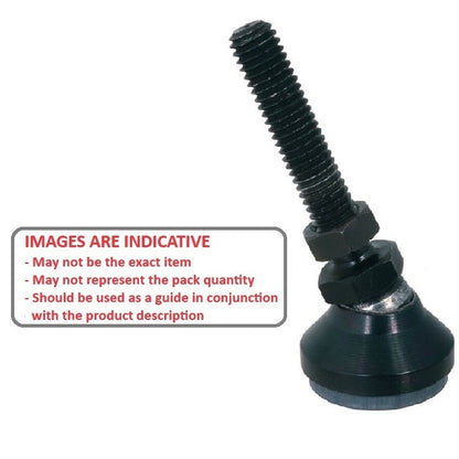 1086594 | MSM-095C-051-CBCRP (Each) --- Levelling Studded Mounts - 3/8-16 UNC - 9.53mm - 31.8x25.4 mm Swivel - Steel Mount