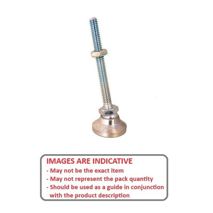 1136712 | MSM-254C-108-CCC (PK-25) --- Levelling Studded Mounts - 1-8 UNC - 25.4mm - 101.6x47.6 mm Swivel - Steel Mount