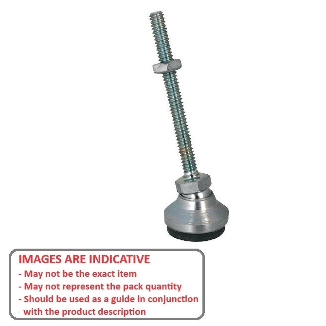 1136739 | MSM-254C-203-CCCRP (Each) --- Levelling Studded Mounts - 1-8 UNC - 25.4mm - 101.6x50.8 mm Swivel - Steel Mount