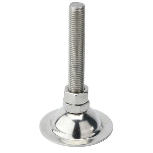 Levelling Studded Mounts - M10 -10x1.5mm- 38x19.5 mm - Steel - Zinc