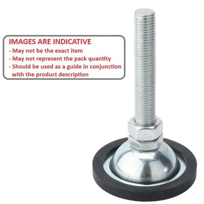 1099358 | MLM-120M-100-ZRP-ECO (Each) --- Levelling Studded Mounts - M12 - 12x1.75mm - 70x31 mm Economy - Steel - Zinc Mount
