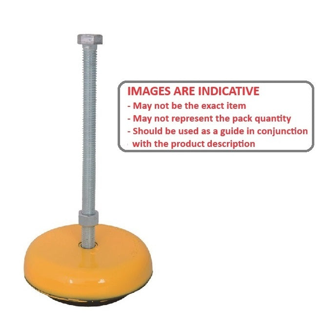 1122233 | MLM-191C-254-CEB-OSHAY (Each) --- Levelling Studded Mounts - 3/4-10 UNC - 19.05mm - 160.3x41.3 mm Elastomer Base OSHA Yellow - Steel Mount