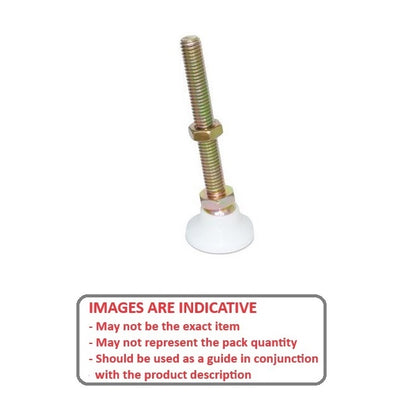 1092003 | MSM-100M-051-CGCAB (Each) --- Levelling Studded Mounts - M10 - 10x1.5mm - 32x25 mm Swivel - Steel Mount