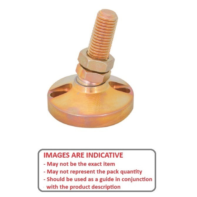 1121959 | MSM-191C-051-C-2LH (Each) --- Levelling Studded Mounts - 3/4-10 UNC - 19.05mm - 76.2x38.1 mm Swivel - Steel Mount