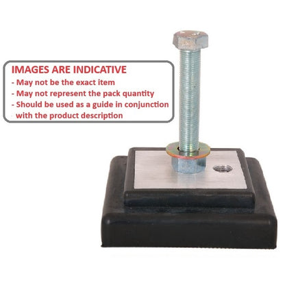 1191074 | MLM-1810-101-MC (Each) --- Levelling Studded Machine Mounts - 101.6 x 101.6 30.2 mm - 60  - Aluminium - Steel - Elastomer Duro 60 Mount