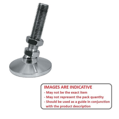 1099034 | MSM-120M-051-CNP (Each) --- Levelling Studded Mounts - M12 - 12x1.75mm - 48x29 mm Swivel - Steel Mount