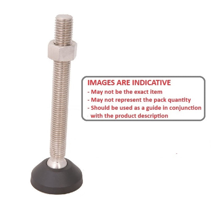 1112258 | MLM-159C-150-S3NY-LA0LH-101 (Each) --- Levelling Studded Mounts - 5/8-11 UNC - 15.88mm - 101.6x18.5 mm Light Duty - Stainless Steel Mount