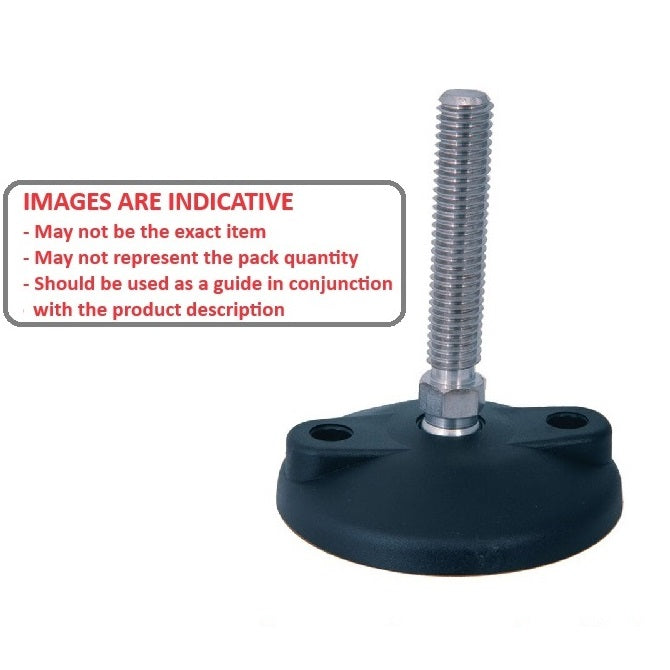 1112190 | MLM-159C-125-S3NY-2LH (Each) --- Levelling Studded Mounts - 5/8-11 UNC - 15.88mm - 78.7x18.3 mm Light Duty - Stainless Steel Mount