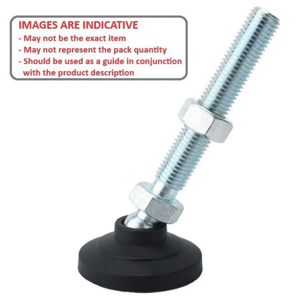 1125620 | MLM-200M-200-NY-S4 (PK-4) --- Levelling Studded Mounts - M20 - 20x2.5mm - 60x36 mm Light Duty - Stainless Steel 304 Similar to A2, 18-8 HRB80 Mount