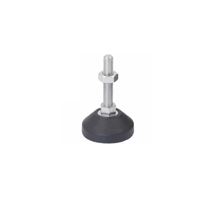1189654 | TAD5008-40-1 (PK-5) --- Levelling Studded Mounts - M6 - 6x1mm - 40x20 mm Basic - Polythene Adjuster