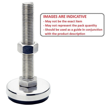 1081916 | MLM-080M-060-S4RP-I (Each) --- Levelling Studded Mounts - M8 - 8x1.25mm - 40x22.5 mm Industrial - Stainless Steel 304 Similar to A2, 18-8 HRB80 Mount