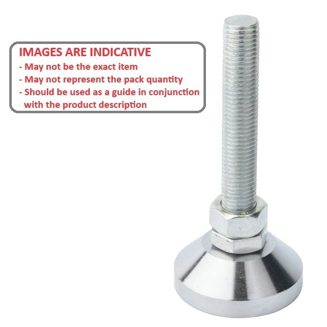 1131801 | MLM-240M-200-S4 (Each) --- Levelling Studded Mounts - M24 - 24x3mm - 80x37 mm Standard - Stainless Steel 304 Similar to A2, 18-8 HRB80 Mount