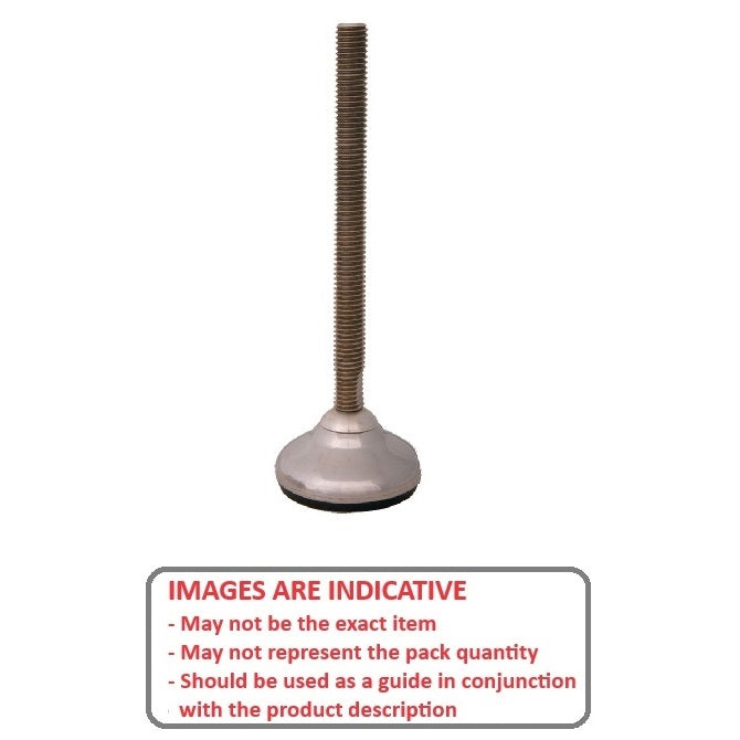 1128902 | MLM-222C-152-S4HY-060 (Each) --- Levelling Studded Mounts - 7/8-9 UNC - 22.23mm - 59.9x33 mm Hygienic - Stainless Steel 304 Similar to A2, 18-8 HRB80 Mount