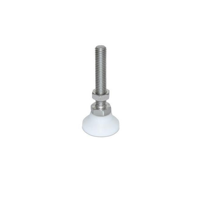 Levelling Studded Mounts - 1/4-20 UNC -6.35mm- 25.4x17.9 mm - Stainless Steel 303/304 Similar to A2, 18-8 HRB80